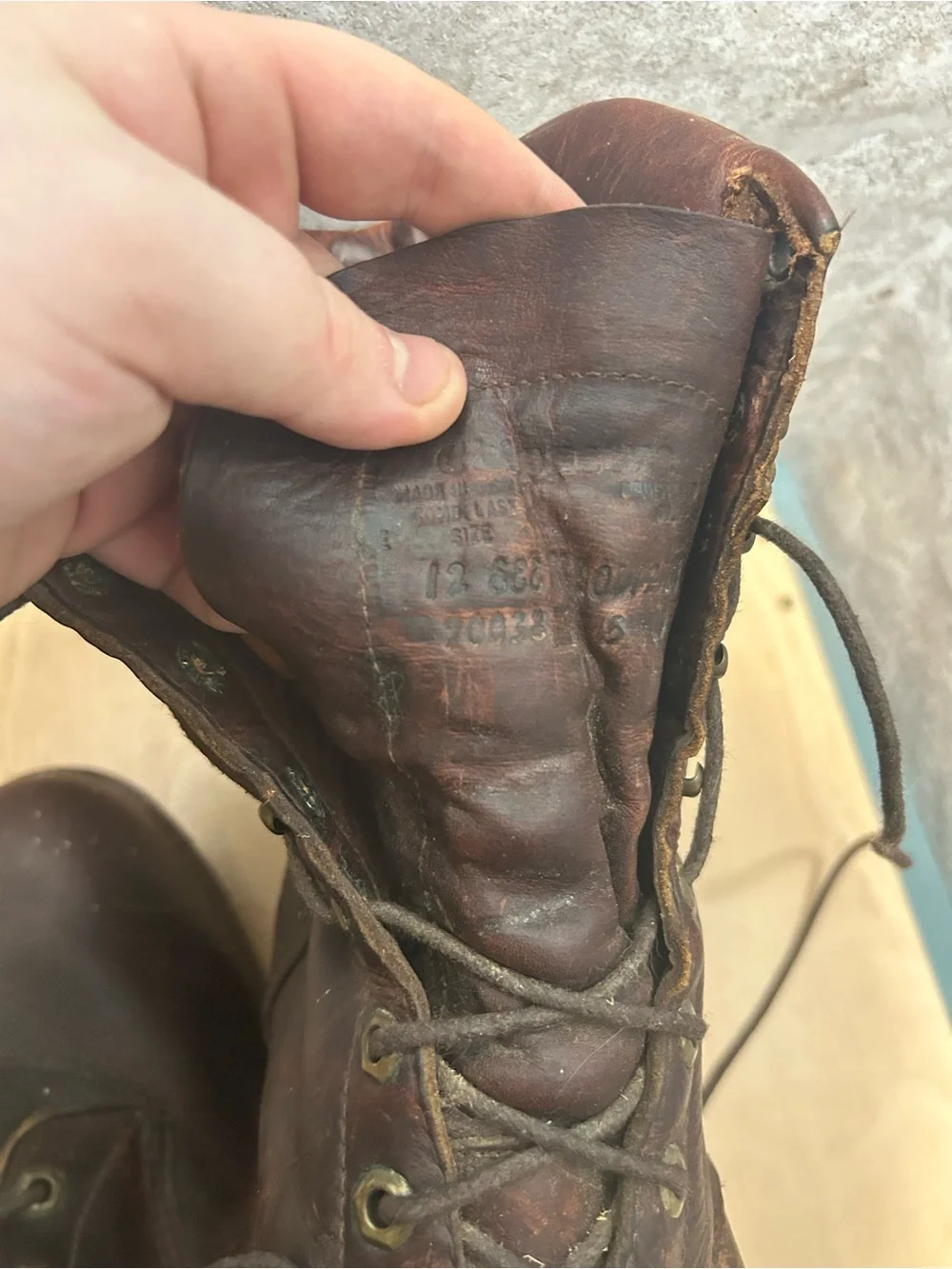 Vintage Chippewa Leather Logger Boots size 12 men’s